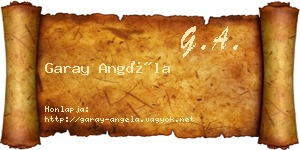 Garay Angéla névjegykártya
